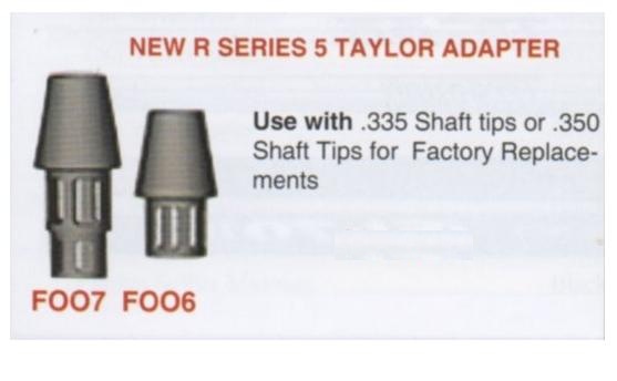 New R Series 5 TaylorMade Adapter