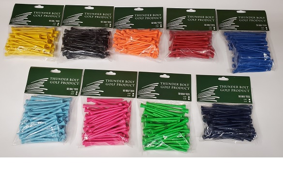 Thunderbolt Colored Golf Tees